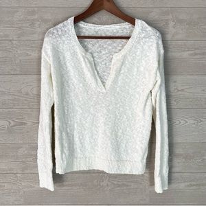 Athleta V-Neck Knitted Sweater S